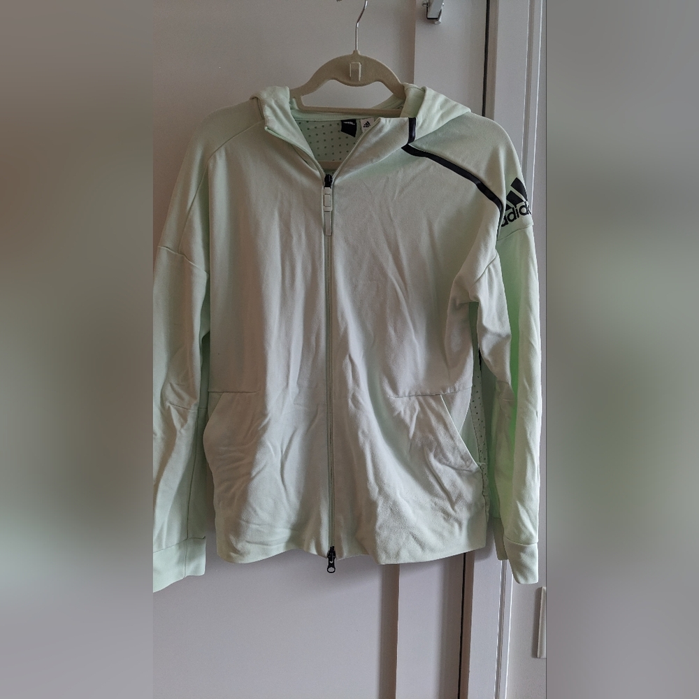 Adidas Light Green Zip-Up Jacket
